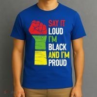 Say It Loud Im Black And Im Proud African American Pride Gift T-Shirt thumb 3