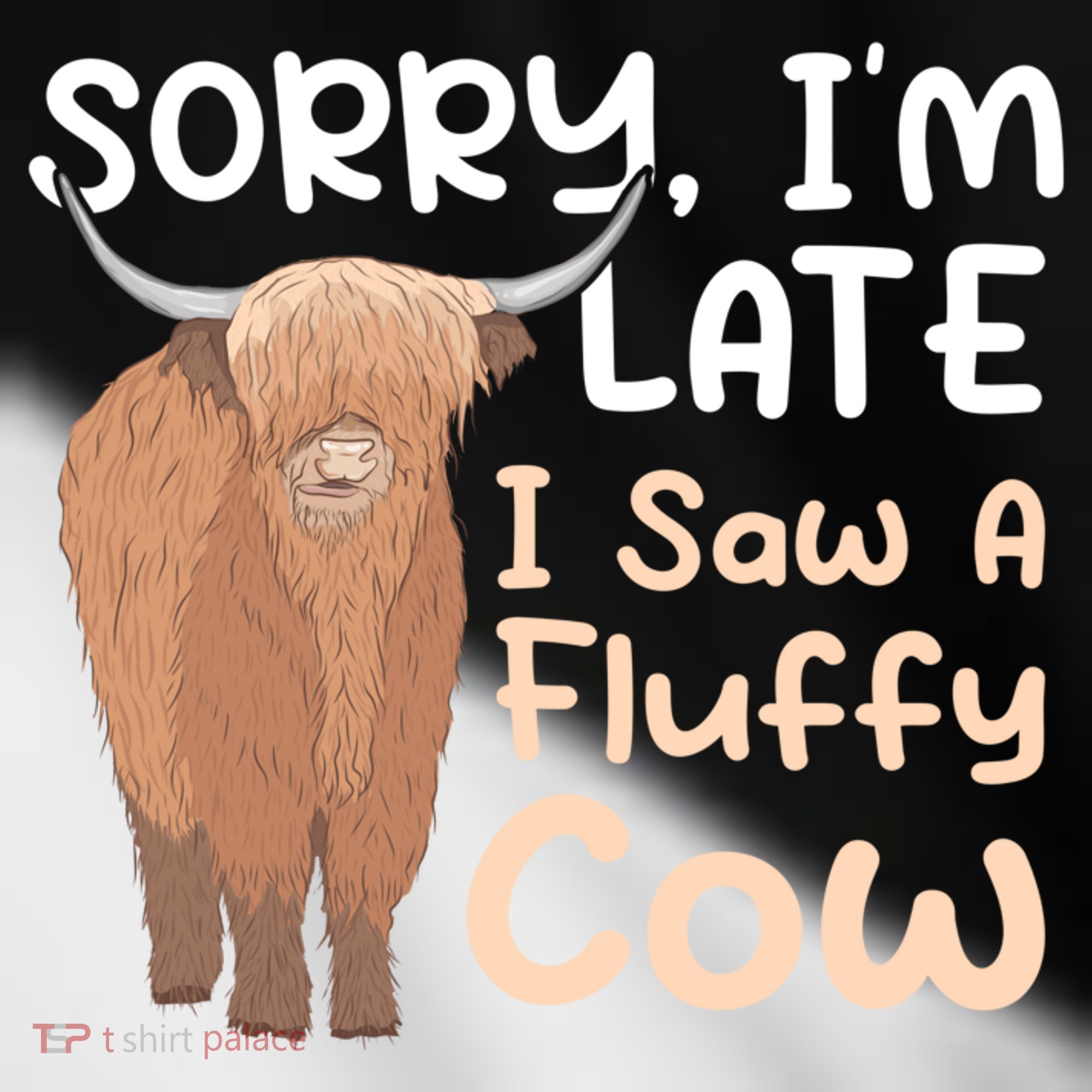 Sorry I'm Late I Saw A Fluffy Cow Highland Cow Breeder Toddler Fine Jersey T-Shirt