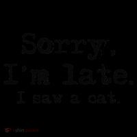 Sorry Im Late I Saw A Cat Funny Saying Coffee Mug thumb 5