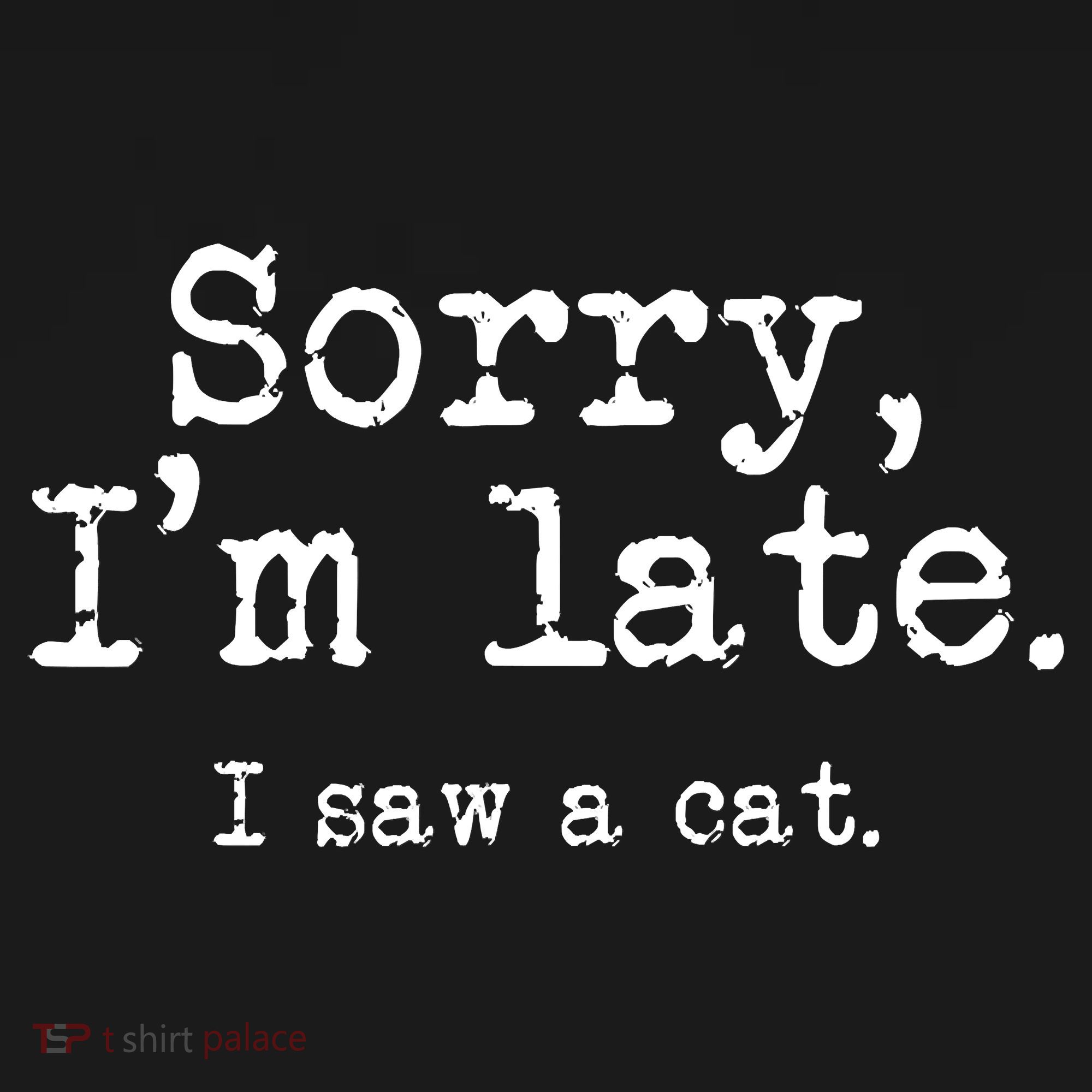 Sorry I'm Late I Saw A Cat Funny Cat Lover Women's Tank Top
