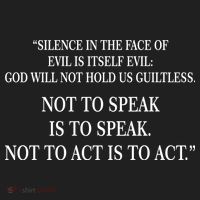 Silence In The Face Of Evil Quote Hat thumb 2
