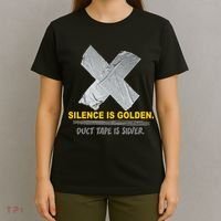 Silence Is Golden Duct Tape Is Silver T-Shirt thumb 4
