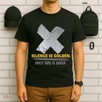 Silence Is Golden Duct Tape Is Silver T-Shirt thumb 6