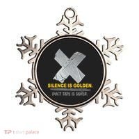 Silence Is Golden Duct Tape Is Silver Ornament thumb 0