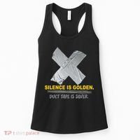 Silence Is Golden Duct Tape Is Silver Women's Tank Top thumb 0
