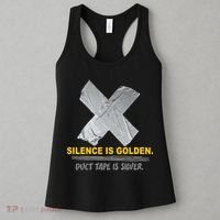 Silence Is Golden Duct Tape Is Silver Women's Tank Top thumb 3