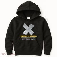 Silence Is Golden Duct Tape Is Silver Kids Hoodie thumb 0