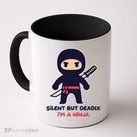 Silent But Deadly I'm A Ninja Coffee Mug thumb 0