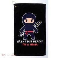 Silent But Deadly I'm A Ninja Golf Towel thumb 0
