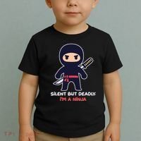 Silent But Deadly I'm A Ninja Toddler T-Shirt thumb 2