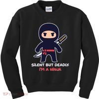 Silent But Deadly I'm A Ninja Kids Sweatshirt thumb 0
