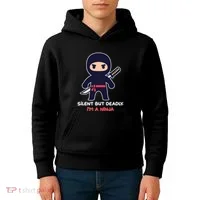 Silent But Deadly I'm A Ninja Kids Hoodie thumb 4