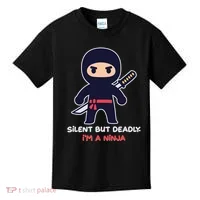 Silent But Deadly I'm A Ninja Kids T-Shirt thumb 0