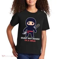Silent But Deadly I'm A Ninja Kids T-Shirt thumb 2