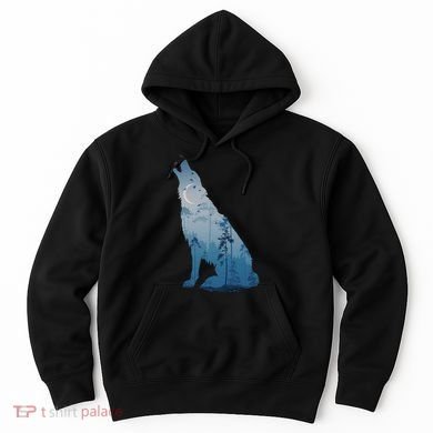 Silhouette Of The Howling Wolf Hoodie
