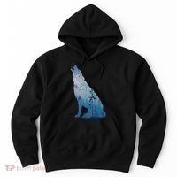 Silhouette Of The Howling Wolf Hoodie thumb 0