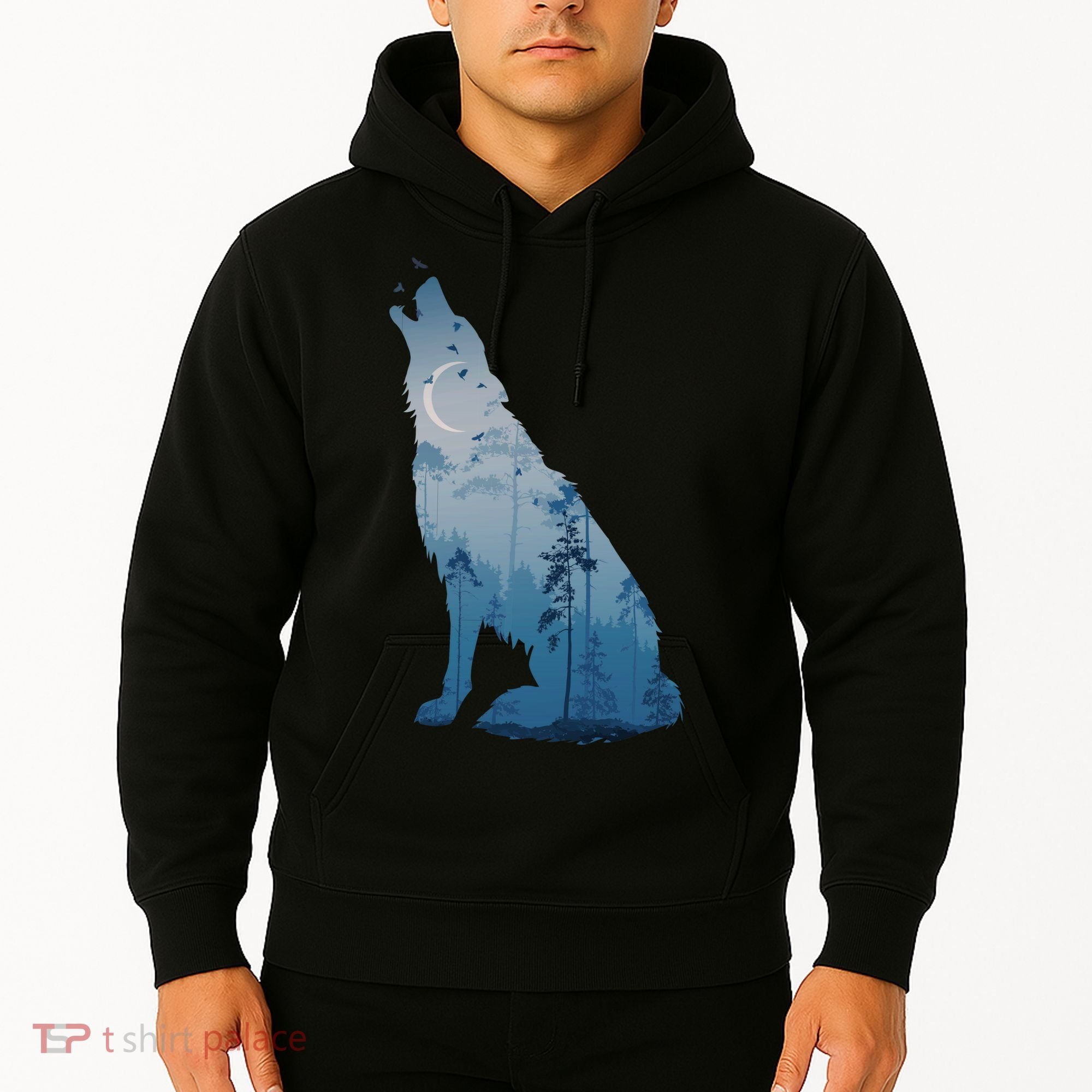Silhouette Of The Howling Wolf Hoodie