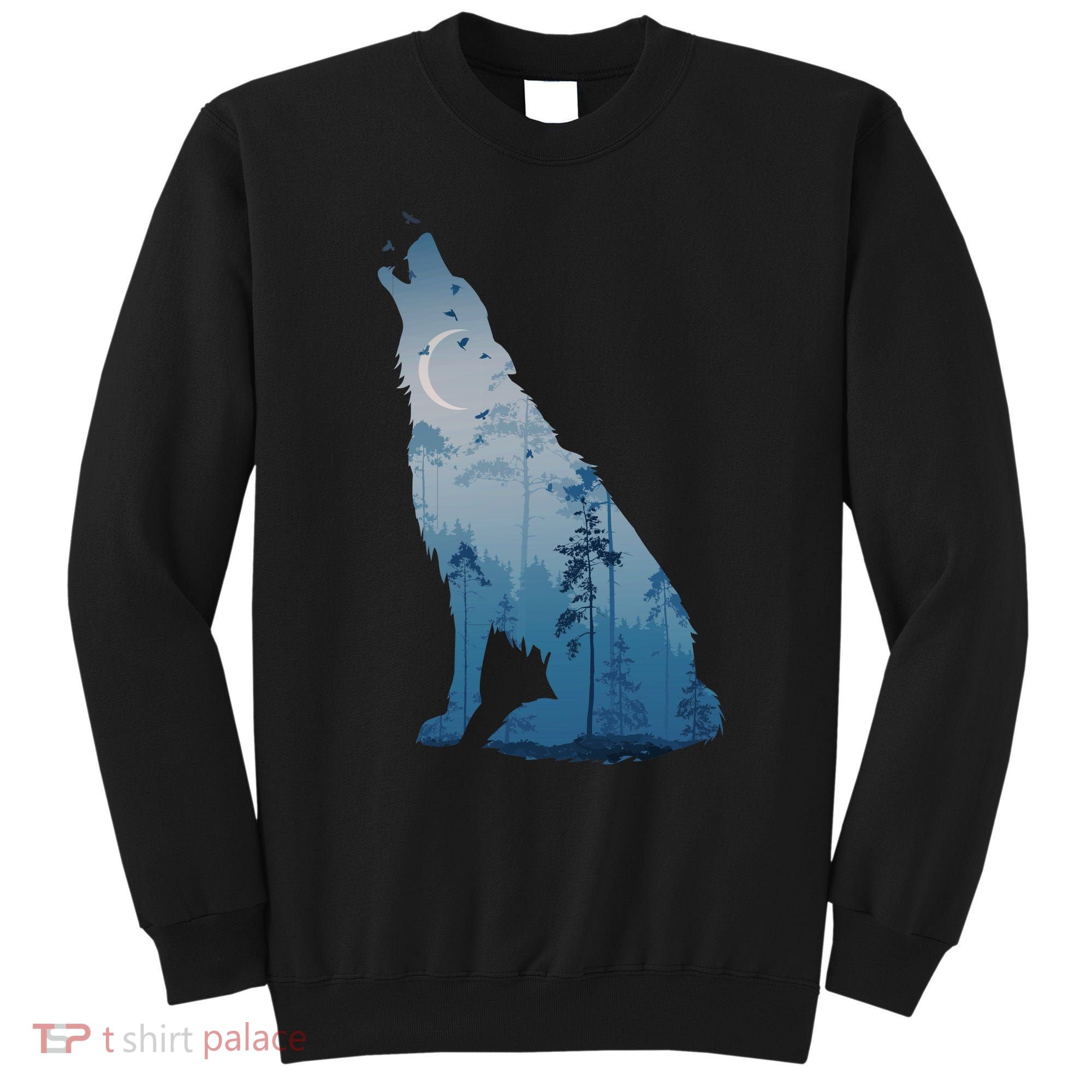 Silhouette Of The Howling Wolf Sweatshirt