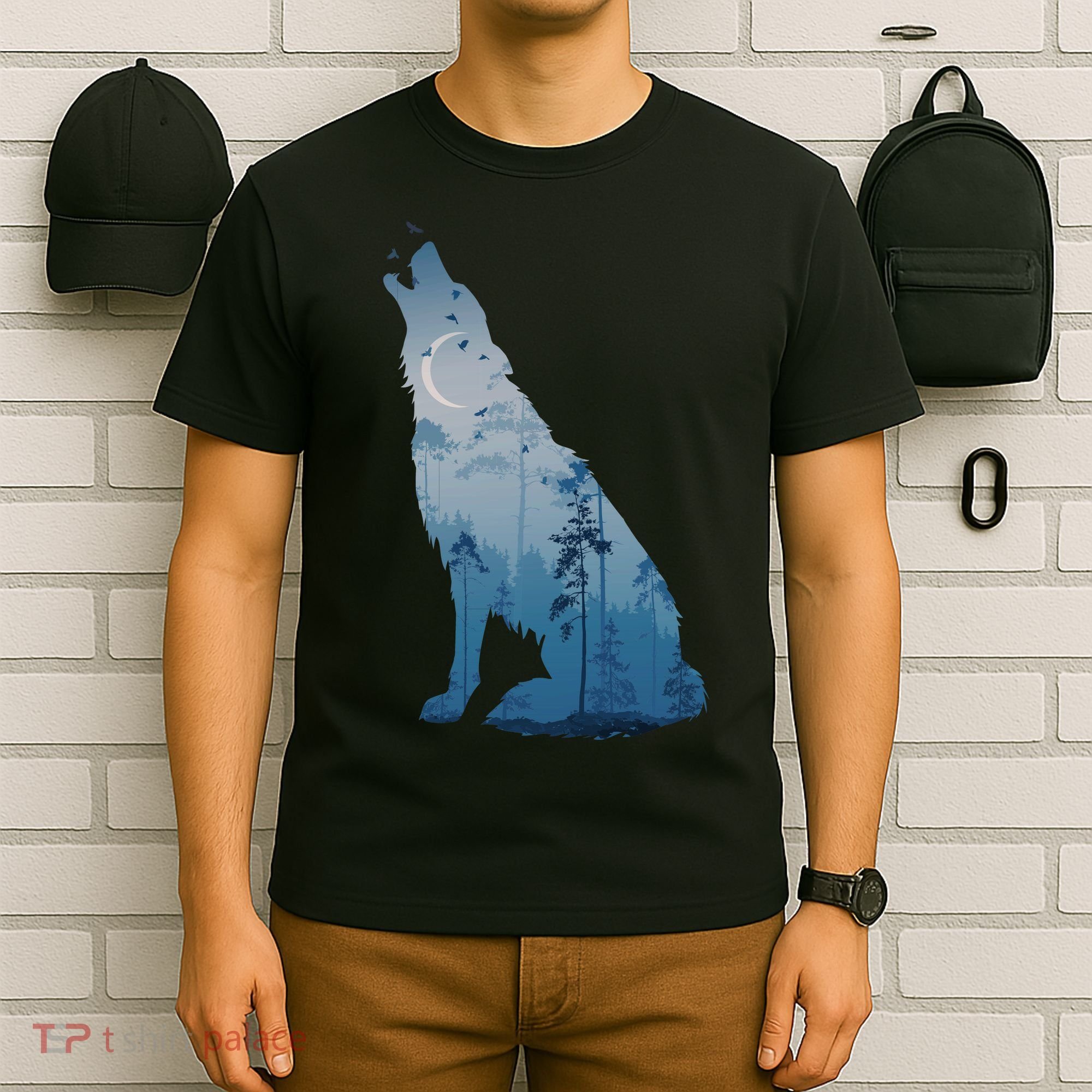 Silhouette Of The Howling Wolf T-Shirt