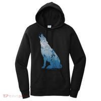 Silhouette Of The Howling Wolf Women's Hoodie thumb 0