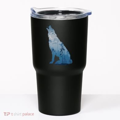 Silhouette Of The Howling Wolf Tumbler