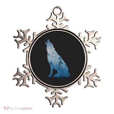 Silhouette Of The Howling Wolf Ornament