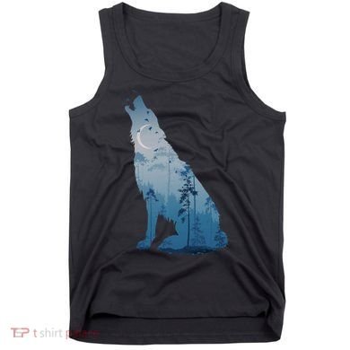 Silhouette Of The Howling Wolf Tank Top