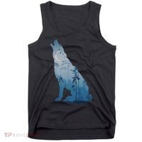 Silhouette Of The Howling Wolf Tank Top thumb 0