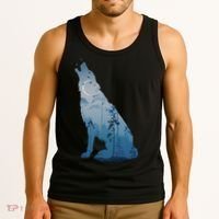 Silhouette Of The Howling Wolf Tank Top thumb 3