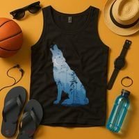 Silhouette Of The Howling Wolf Tank Top thumb 4
