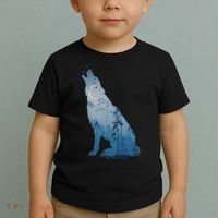 Silhouette Of The Howling Wolf Toddler T-Shirt thumb 2