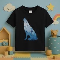 Silhouette Of The Howling Wolf Toddler T-Shirt thumb 3