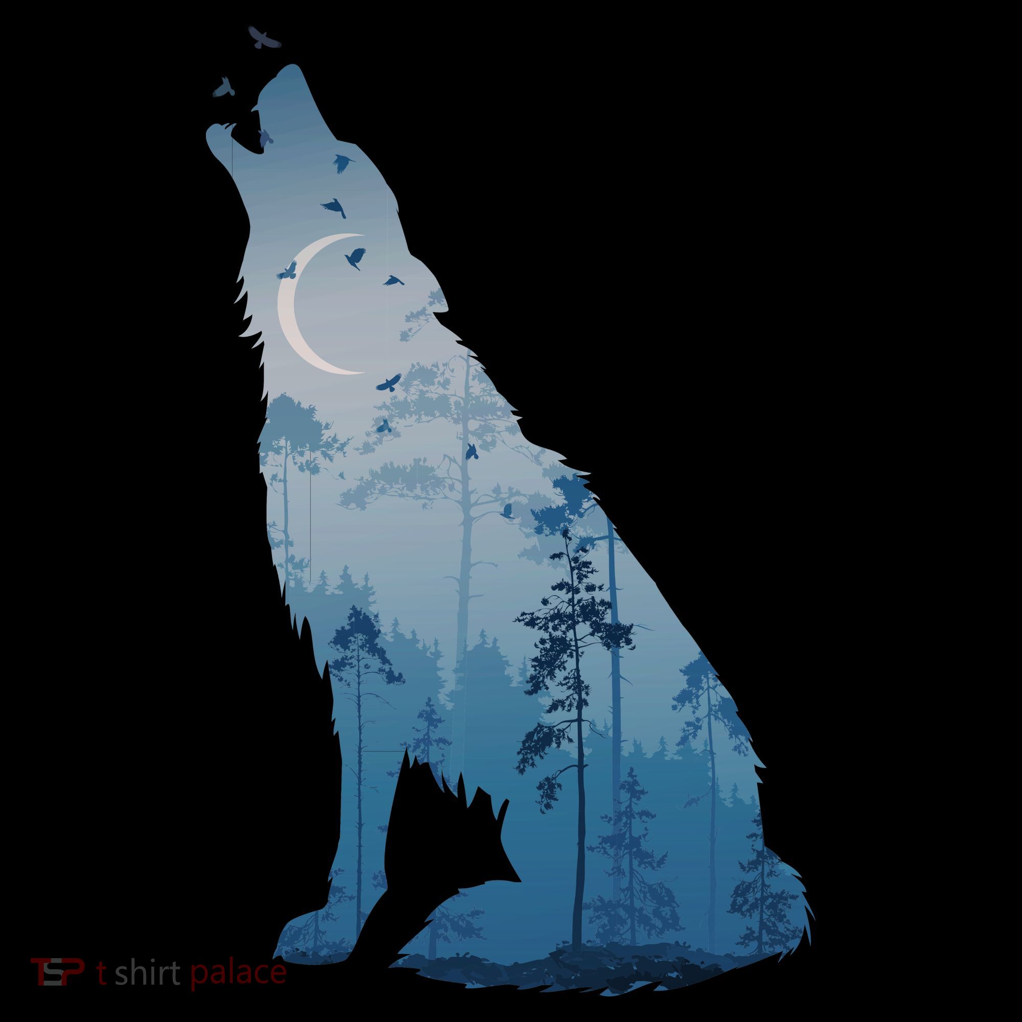 Silhouette Of The Howling Wolf Visor