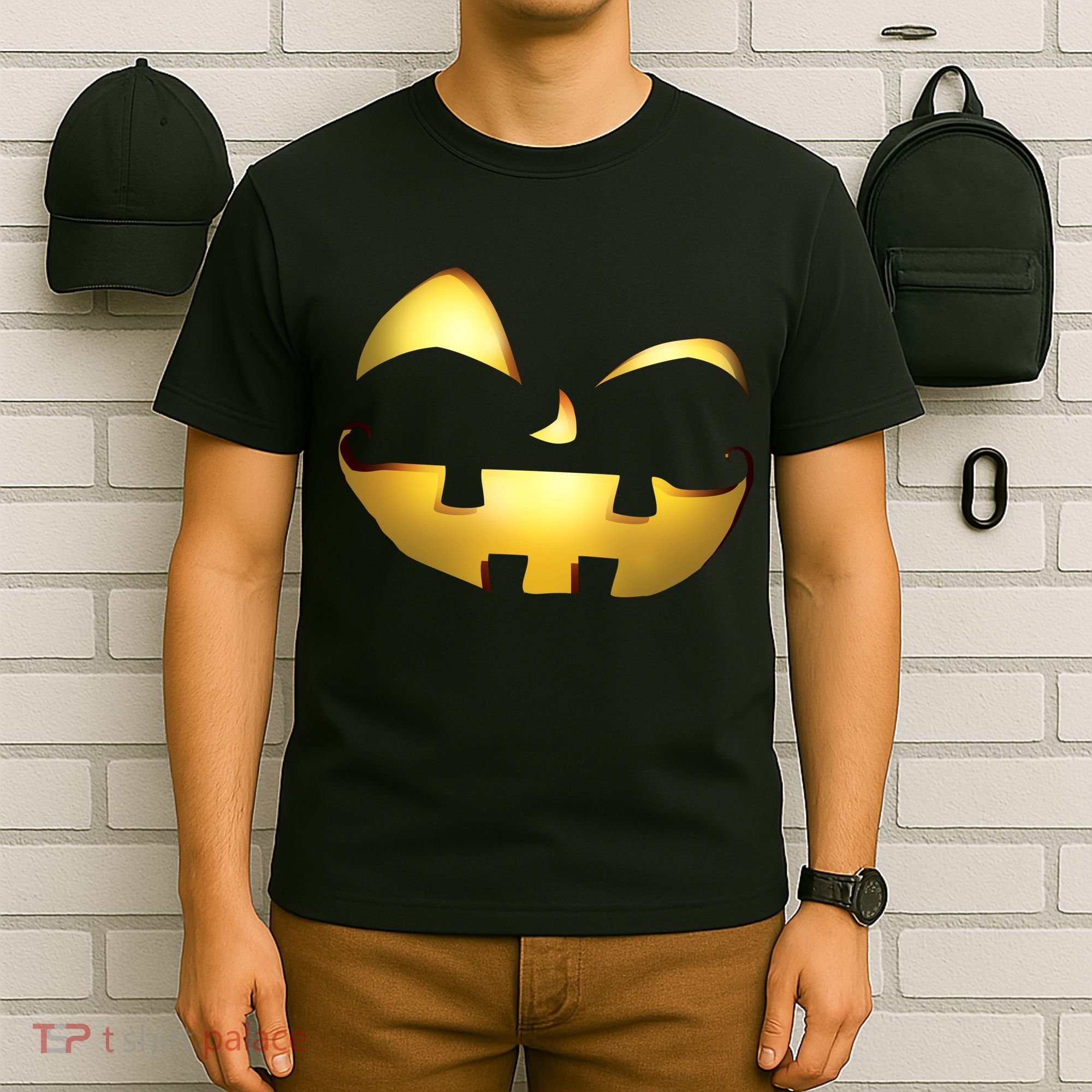 Silly Cool Jack O Lantern Face T-Shirt