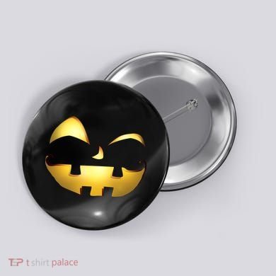 Silly Cool Jack O Lantern Face Button