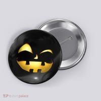 Silly Cool Jack O Lantern Face Button thumb 0