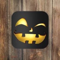 Silly Cool Jack O Lantern Face Coaster thumb 0
