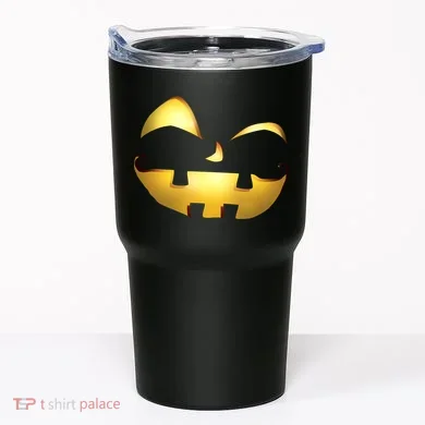 Silly Cool Jack O Lantern Face Tumbler
