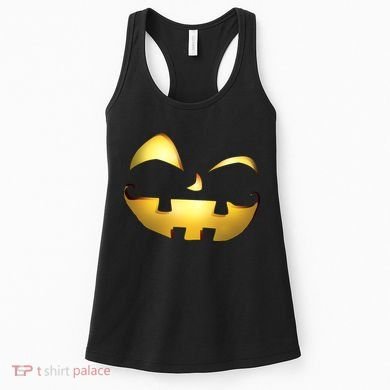 Silly Cool Jack O Lantern Face Women's Tank Top