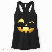 Silly Cool Jack O Lantern Face Women's Tank Top thumb 0