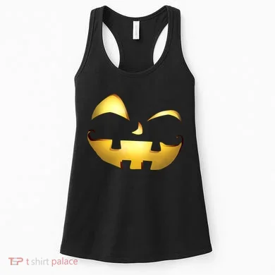 Silly Cool Jack O Lantern Face Women's Tank Top