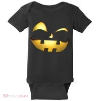 Silly Cool Jack O Lantern Face Baby Bodysuit thumb 0