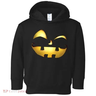 Silly Cool Jack O Lantern Face Toddler Hoodie