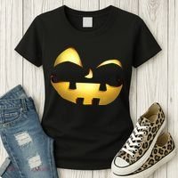 Silly Cool Jack O Lantern Face Women's T-Shirt thumb 3