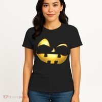 Silly Cool Jack O Lantern Face Women's T-Shirt thumb 4