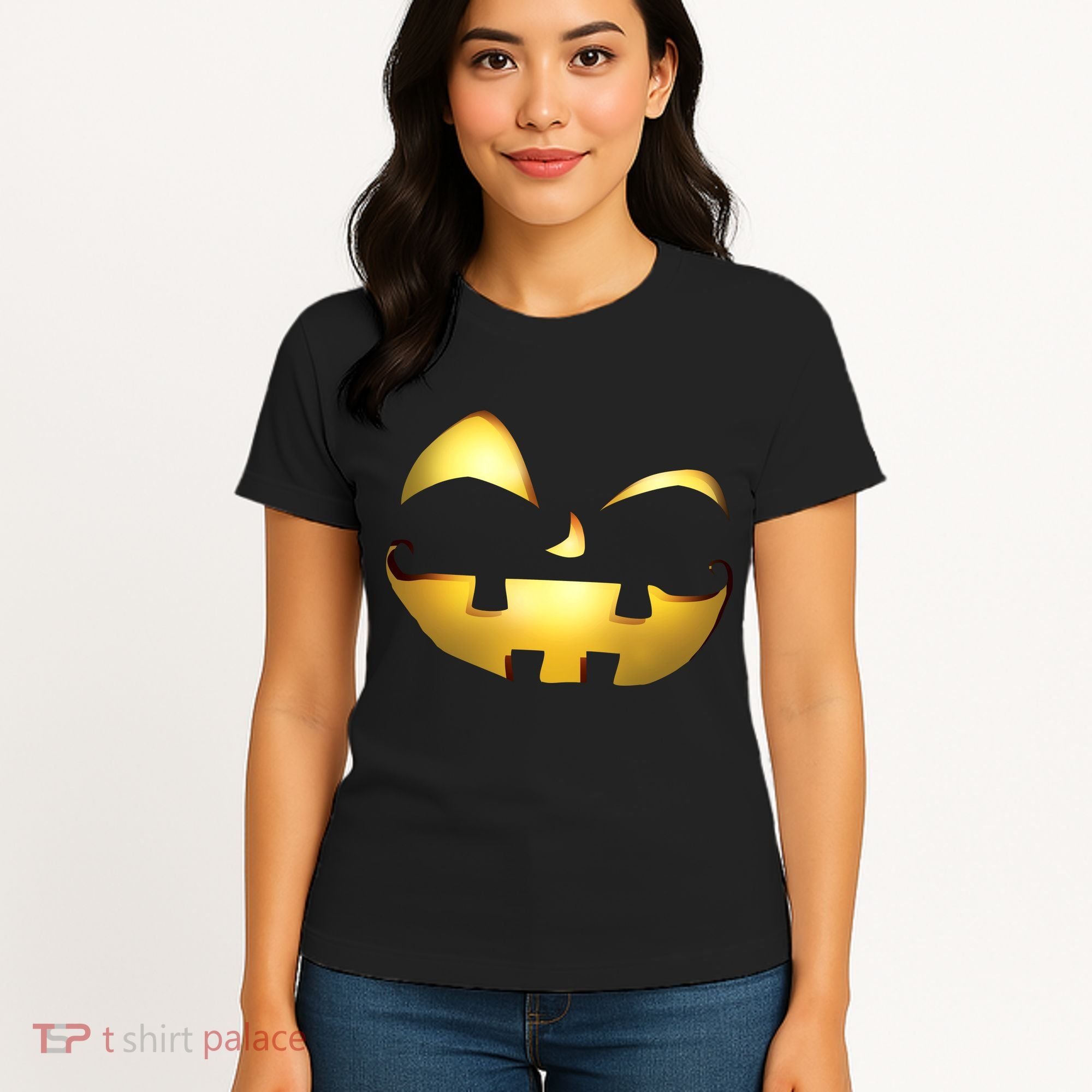 Silly Cool Jack O Lantern Face Women's T-Shirt