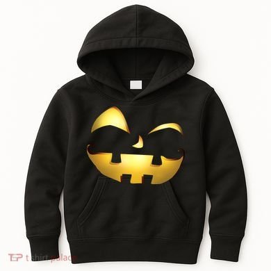 Silly Cool Jack O Lantern Face Kids Hoodie