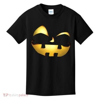 Silly Cool Jack O Lantern Face Kids T-Shirt