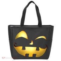 Silly Cool Jack O Lantern Face Tote Bag thumb 0