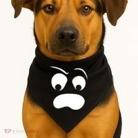 Silly Ghost Face USA-Made Doggie Bandana thumb 1